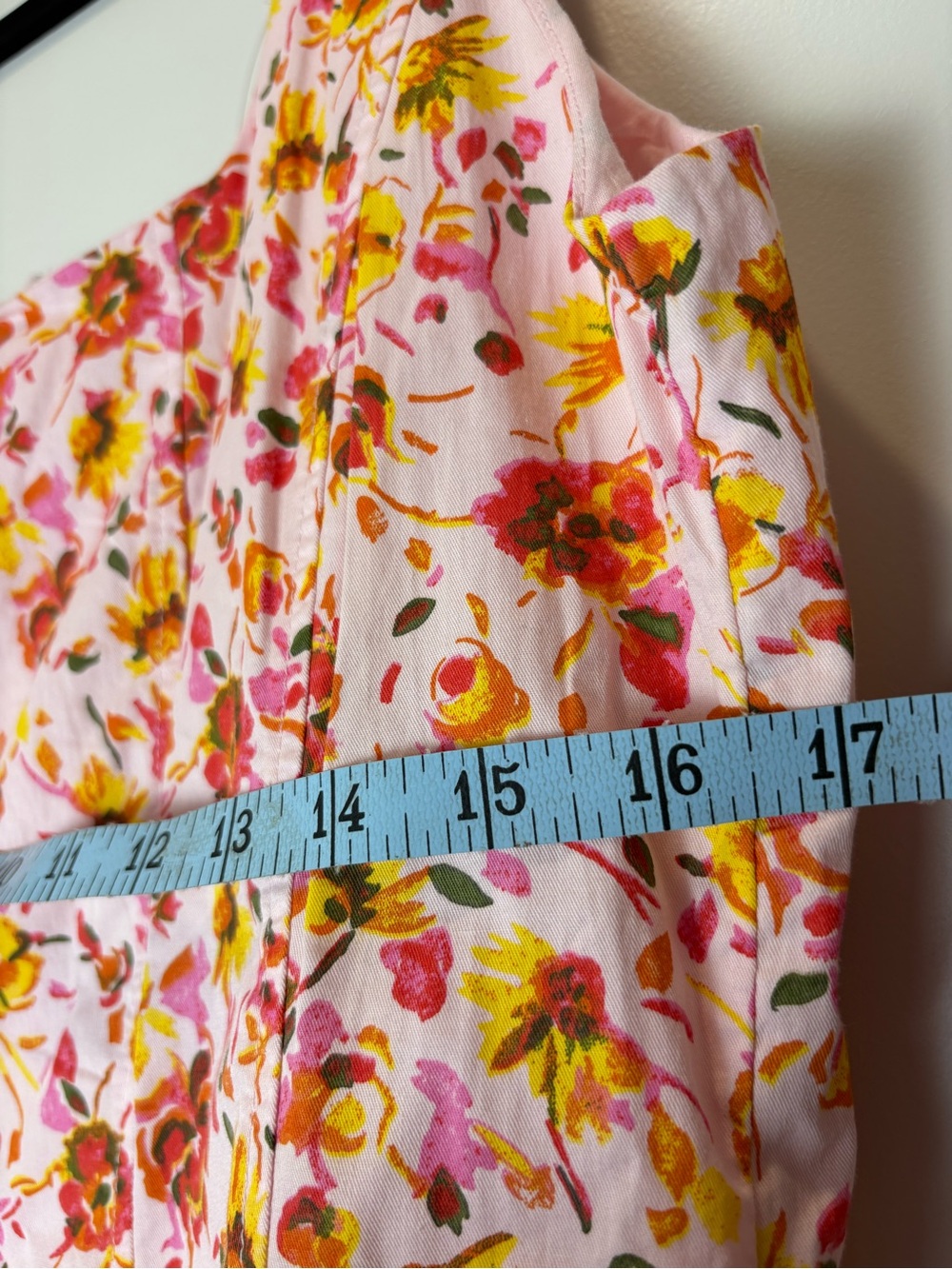 🌸Free Assembly Pink Floral Cotton Midi Dress | L | Lined | Pockets - Picture 8 of 9